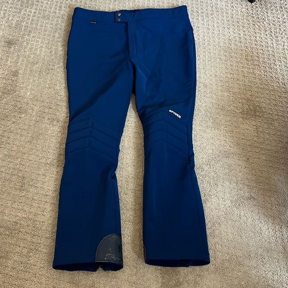 Spyder Ski Pants Mens 38 R Blue Snowboard Entrant Padded Thermal Japan Made - Picture 2 of 10